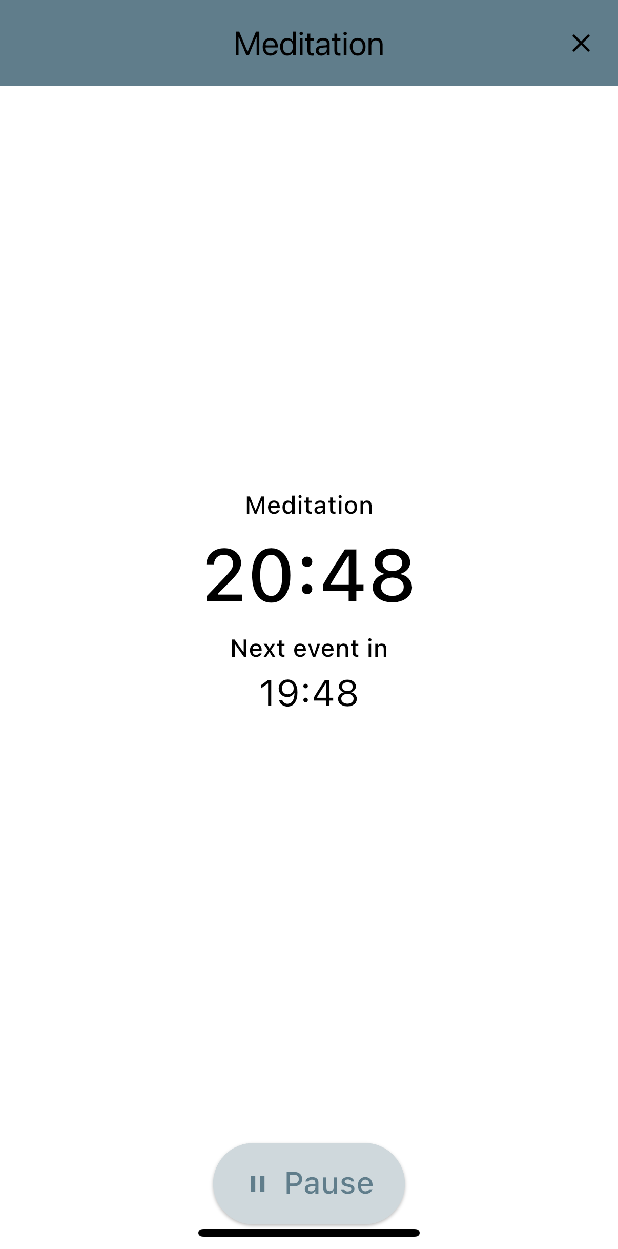Simple meditation timer